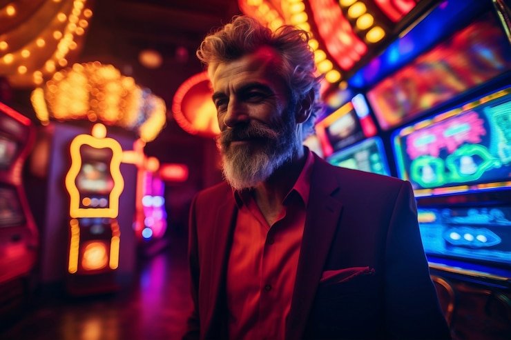 Tampilan permainan Wolf Gold di cebanbet dengan simbol serigala dan emas